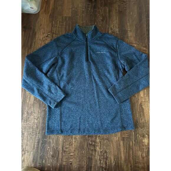 Eddie Bauer Men’s pullover 1/4 zip size xl navy - Picture 3 of 4